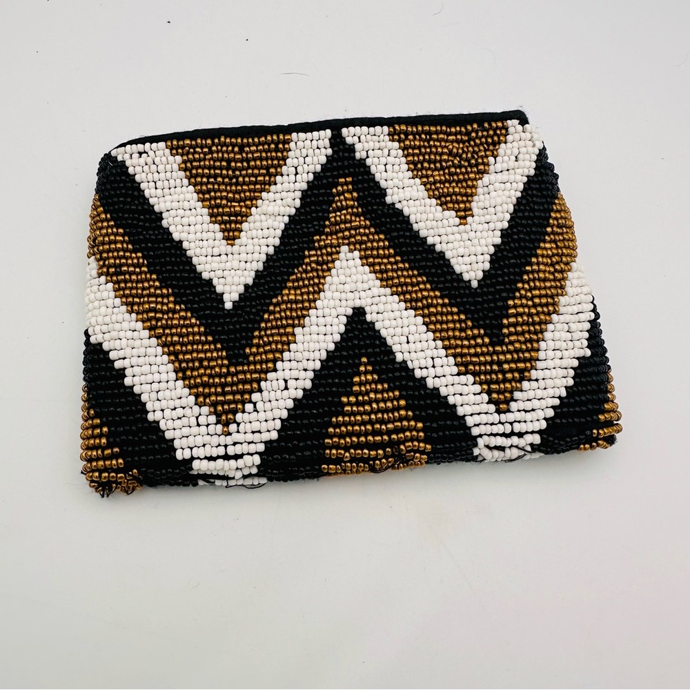 Chevron Beaded pouch